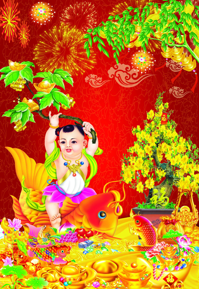 童子百年装饰风景