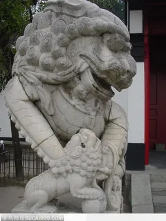 中华传统母狮子与小狮子 中华传统母狮子与小狮子