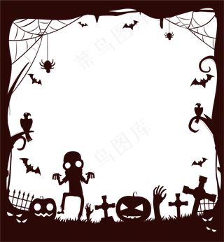 万圣节边框万圣节元素头像框