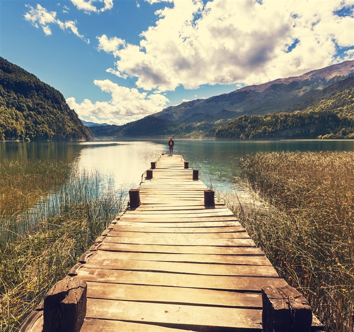 美丽湖泊景观摄影高清图片