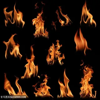 PS后期素材火焰形状火苗爆炸燃烧特效PNG免抠图JPG效果图 (28)