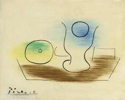 毕加索线描时尚艺术装饰画