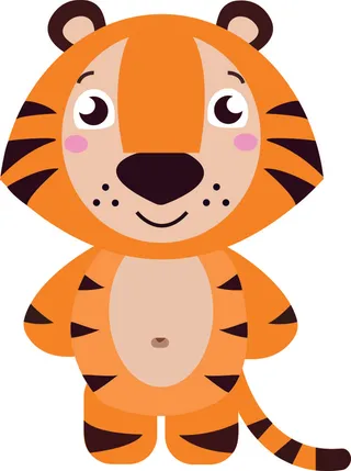 烧烤免抠卡通老虎