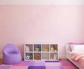 粉红色清新卧室装修高清图片