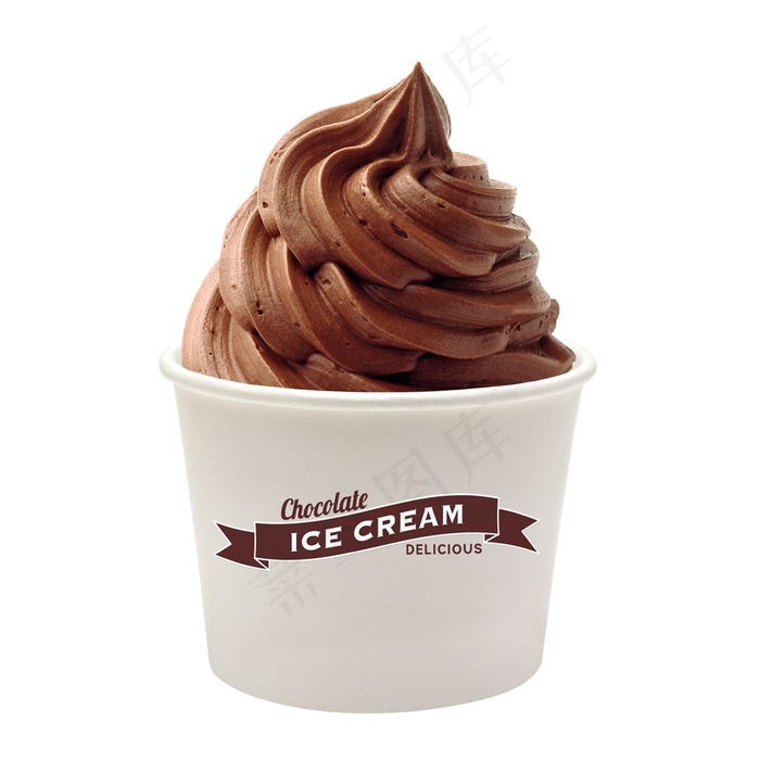 纸杯盛装的冰淇淋