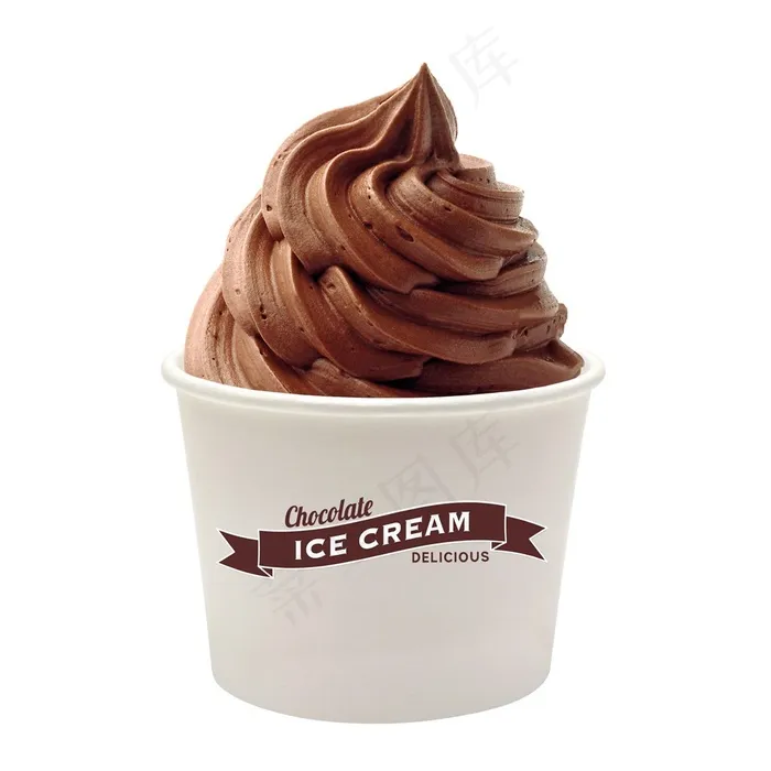 纸杯盛装的冰淇淋