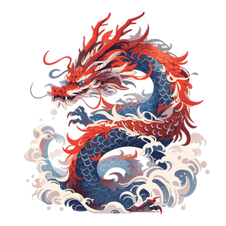 2024年手绘龙腾图案