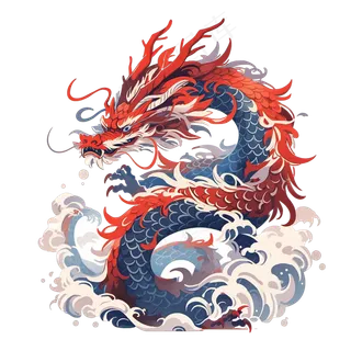 2024年手绘龙腾图案