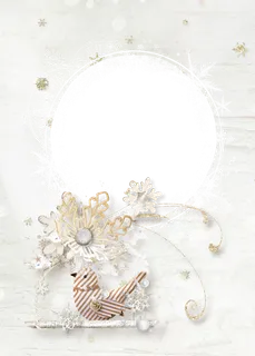 白色圣诞节PNG梦幻边框 白色圣诞节PNG梦幻边框