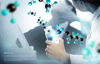 医疗研发药物广告PSD素材