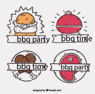 免抠BBQ快餐标签