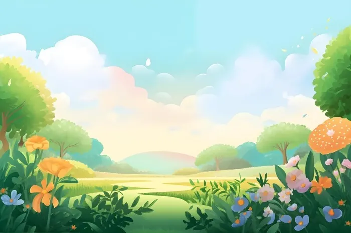 绿色清新户外草地背景(3600x2400)