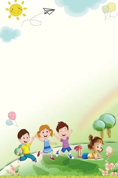 幼儿卡通海报背景psd模版下载