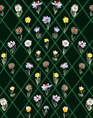 花卉唯美手绘花朵面料纹理手机壳布料面料印花服装矢量图案素材