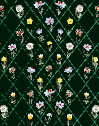 花卉唯美手绘花朵面料纹理手机壳布料面料印花服装矢量图案素材