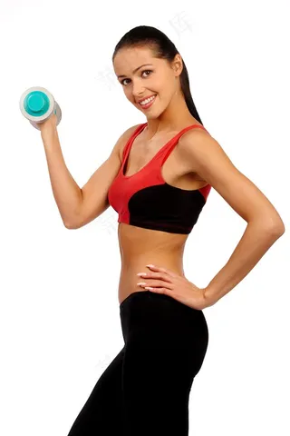 一手放腰上的美女