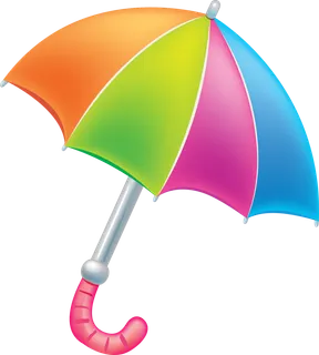五彩伞卡通