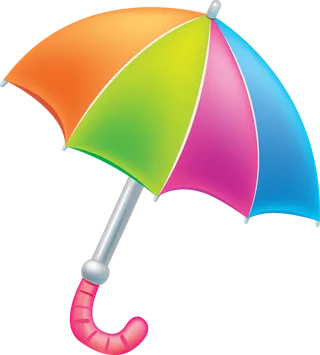五彩伞卡通