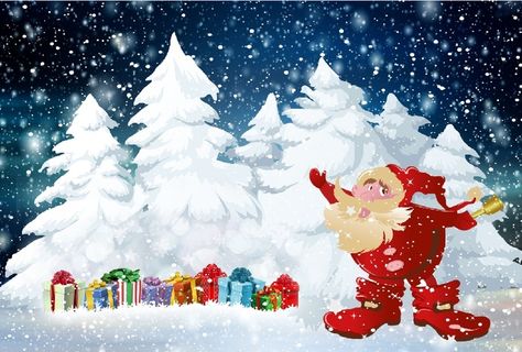 圣诞节雪花装饰风景