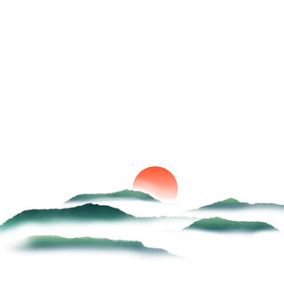 清明元素古风中式清明节山水画中国风