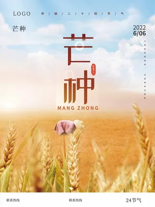 芒种 芒种宣传海报