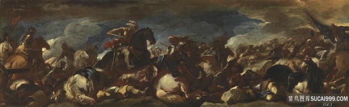 骑士骏马高清油画