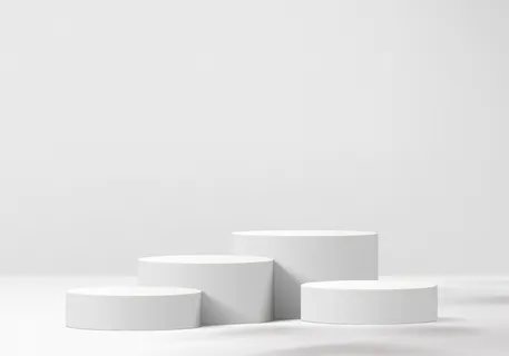 白色立体空间3d光影电商展台高清背景