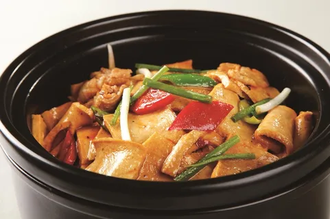干锅美食焖锅湘菜麻辣香辣纸锅干锅千页豆腐