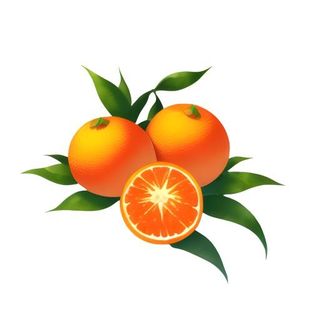 橘子橙子水果免抠