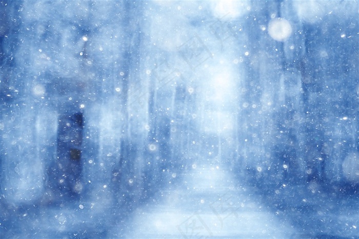 冬季梦幻雪花背景