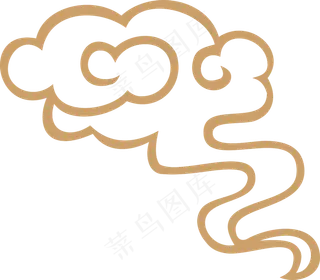 中式传统祥云中国风古典水纹吉祥图案免抠