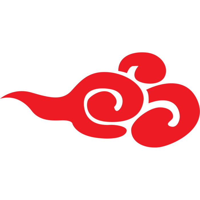 红色免扣祥云