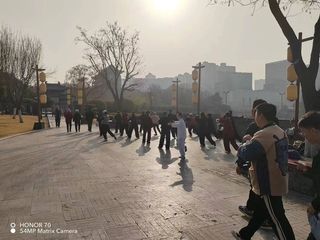 清新祥和长安老人晨练片