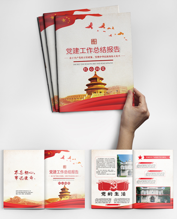 高档大气党建工作总结宣传画册