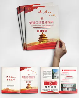 高档大气党建工作总结宣传画册 高档大气党建工作总结宣传画册
