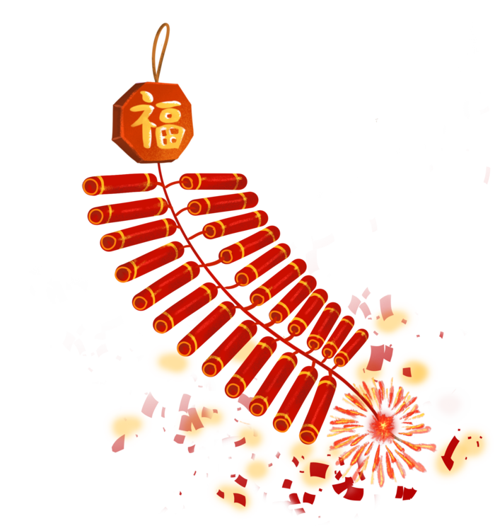 红色烟花爆竹免扣素材