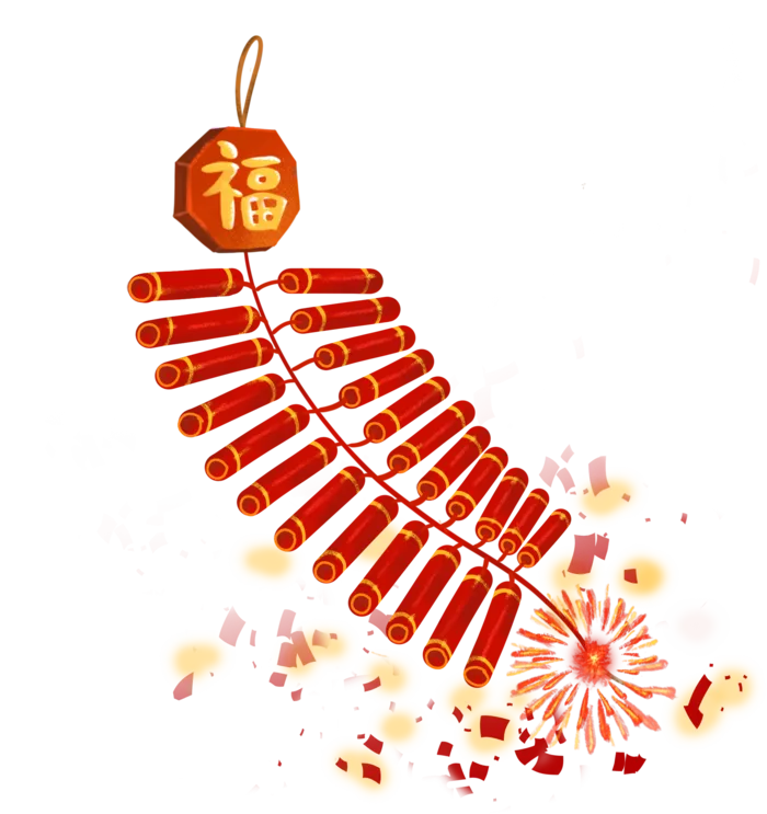 红色烟花爆竹免扣素材
