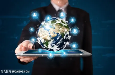 平板上放着一个地球模型