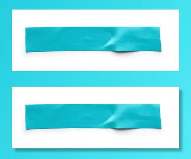 一条不平滑的厚不干胶贴实拍素材