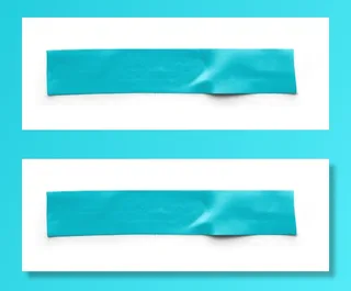 一条不平滑的厚不干胶贴实拍素材