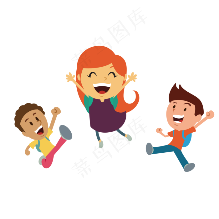 卡通儿童可爱学生开学