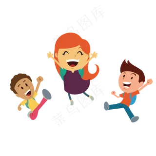 卡通儿童可爱学生开学