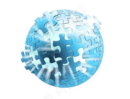 发光的地球拼图素材高清图片 发光的地球拼图素材高清图片