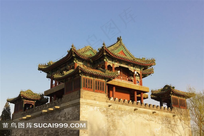 颐和园著名中国古建筑文昌阁景观