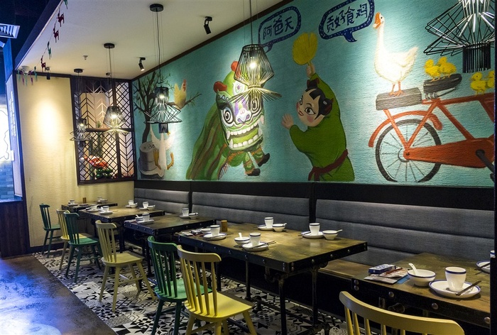 美食餐饮店铺内景