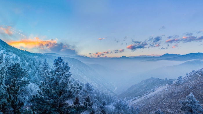 高清雪山雪景