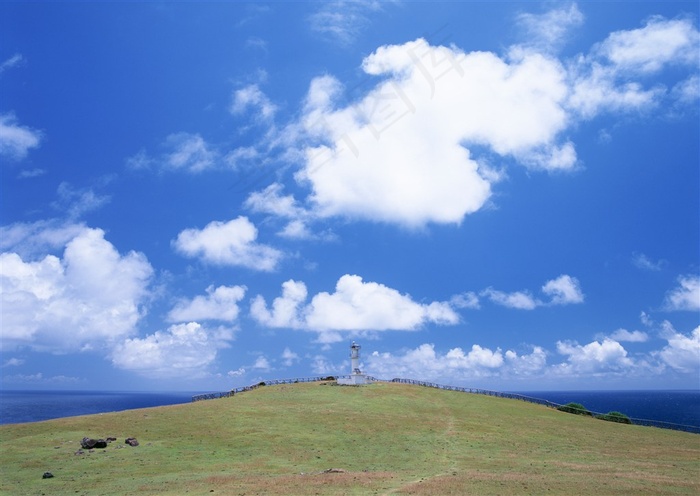 晴空万里背景美图素材