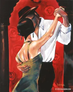 跳舞水彩艺术插画