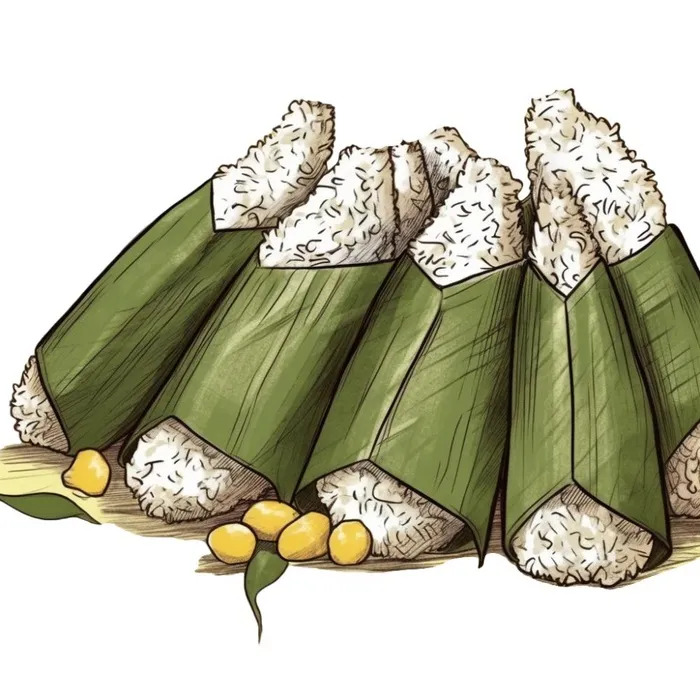 粽子绿叶免抠(1024x1024)