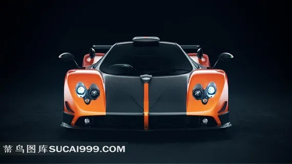 时尚跑车正面摄影素材
